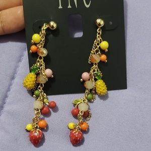 INC Fruit Beaded Drop Earrings